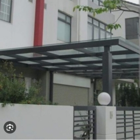  Mái che giếng trời bằng kính cường lực